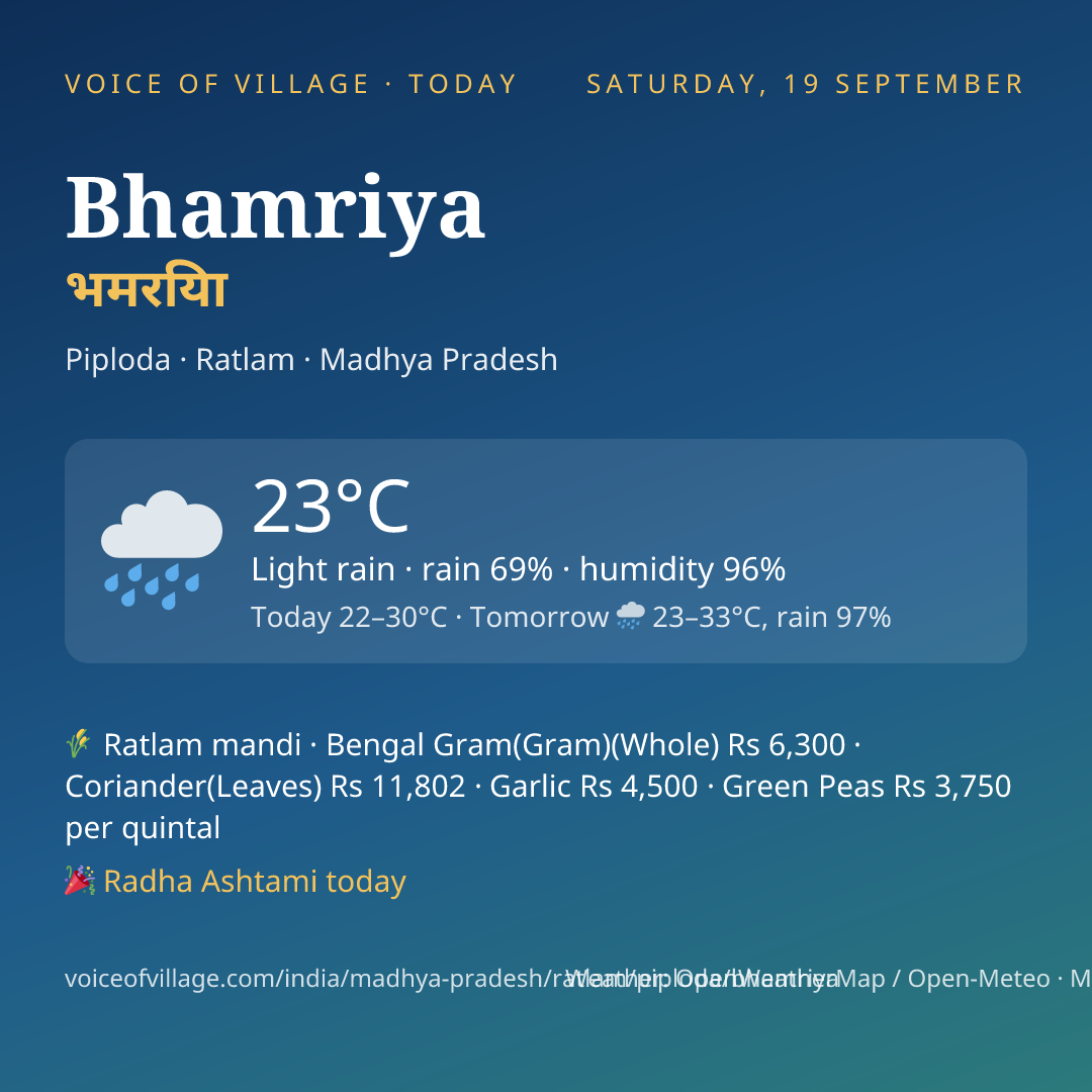 Bhamriya today