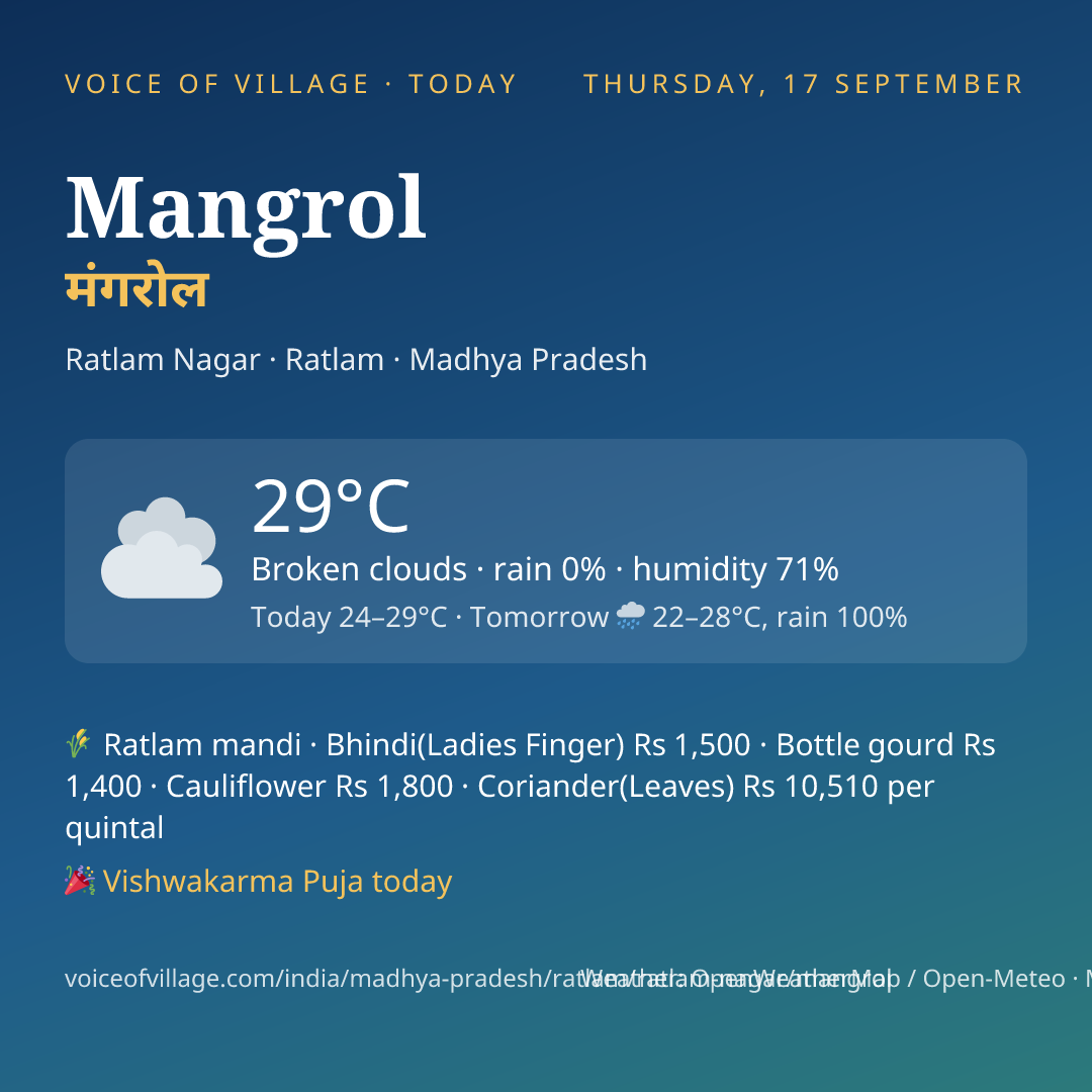 Mangrol today