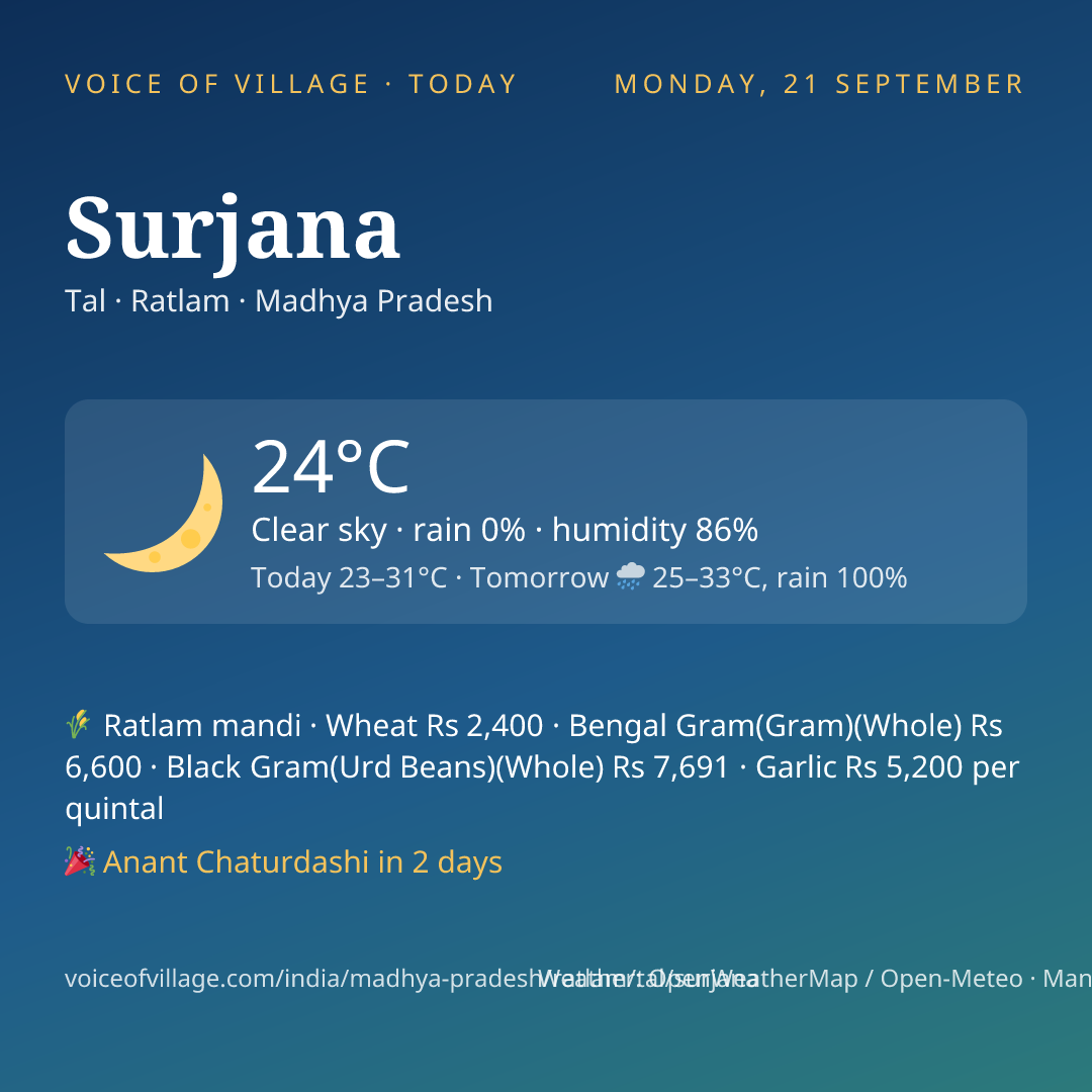Surjana today