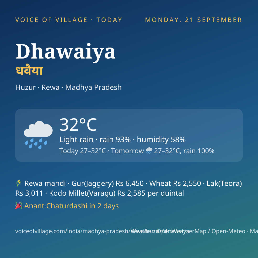 Dhawaiya today