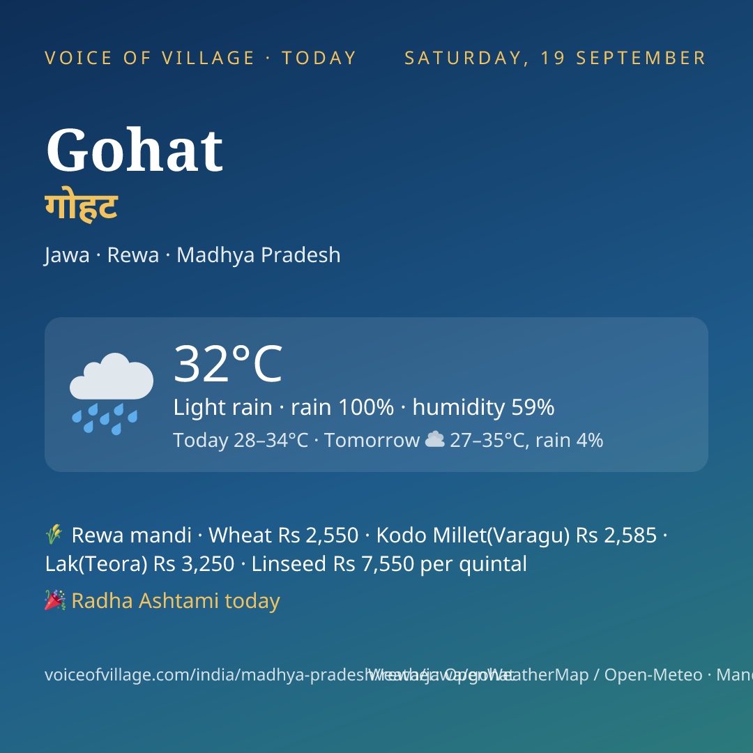Gohat today