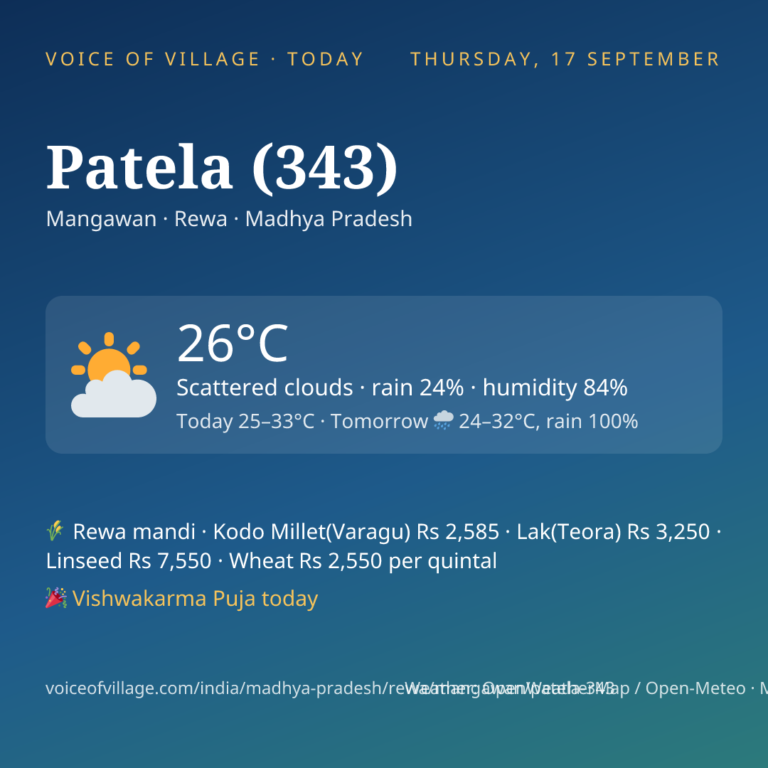 Patela (343) today