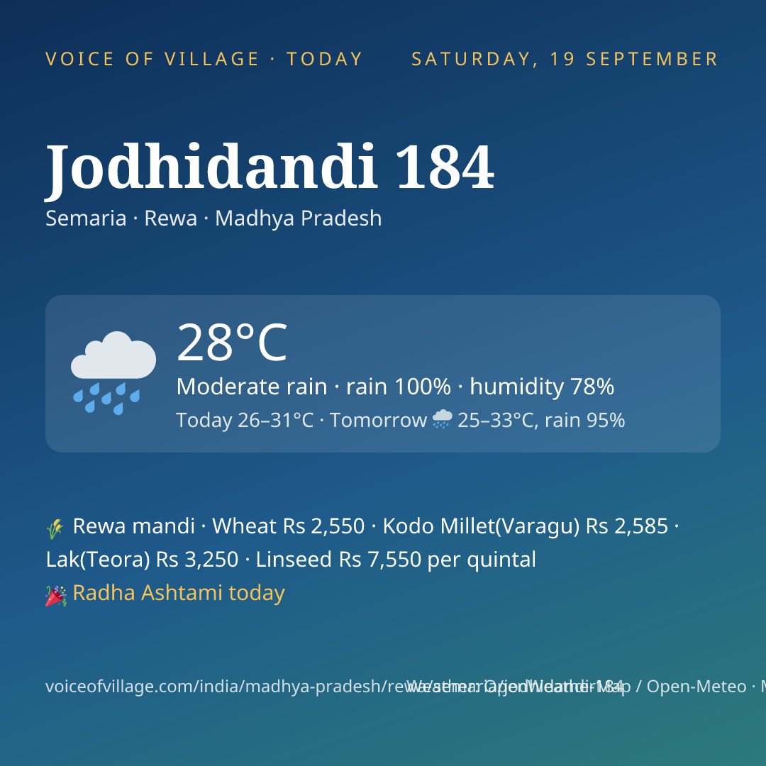 Jodhidandi 184 today