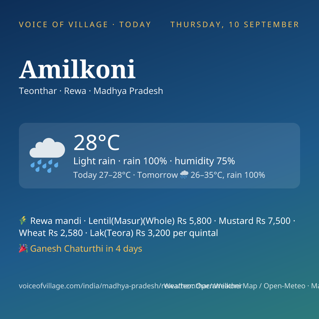 Amilkoni today