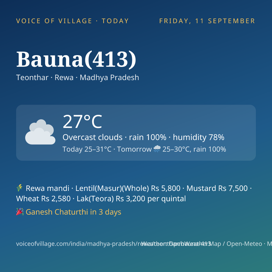Bauna(413) today