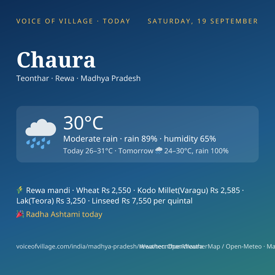 Chaura today