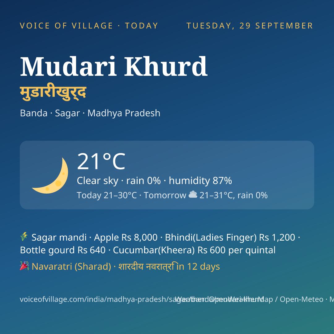 Mudari Khurd today