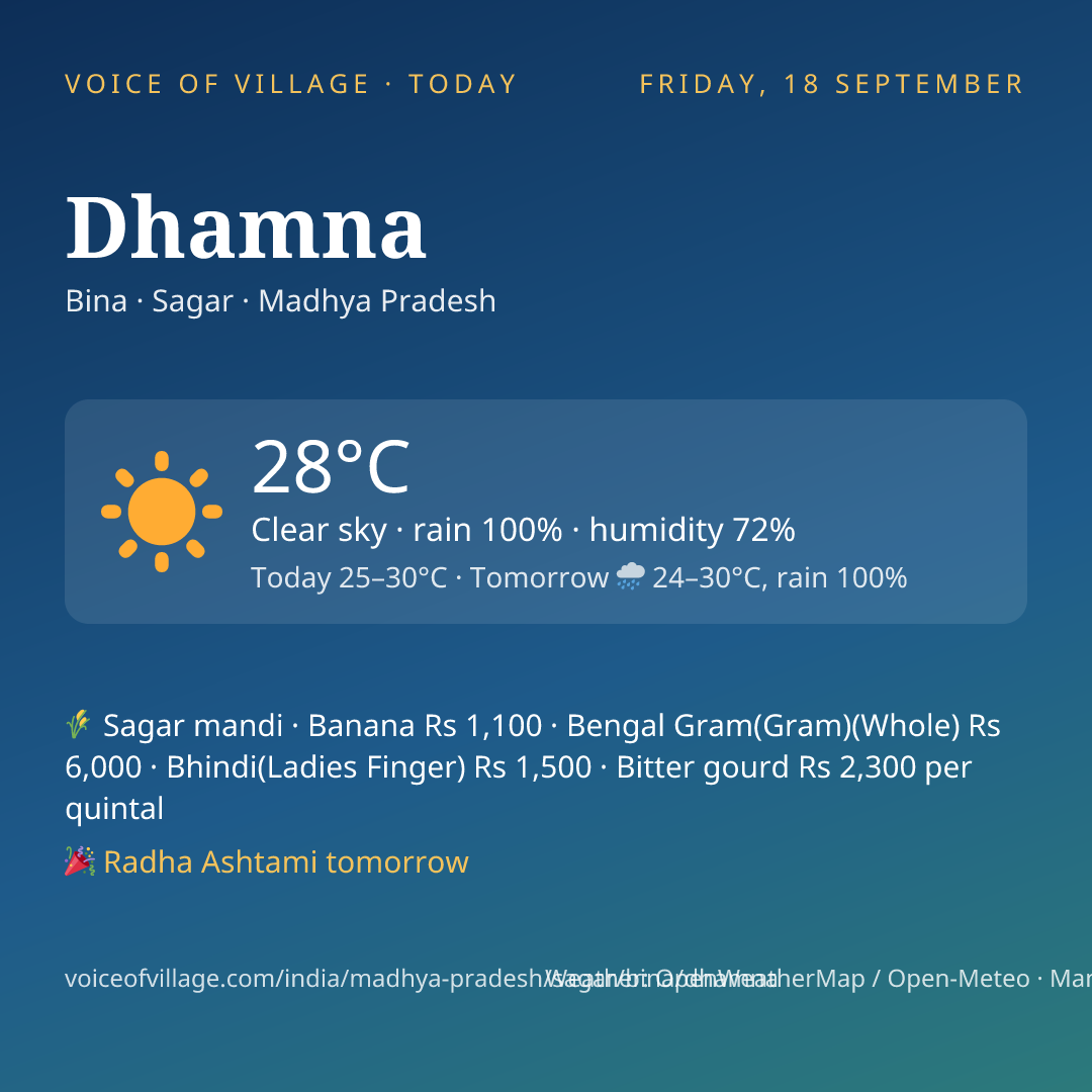 Dhamna today