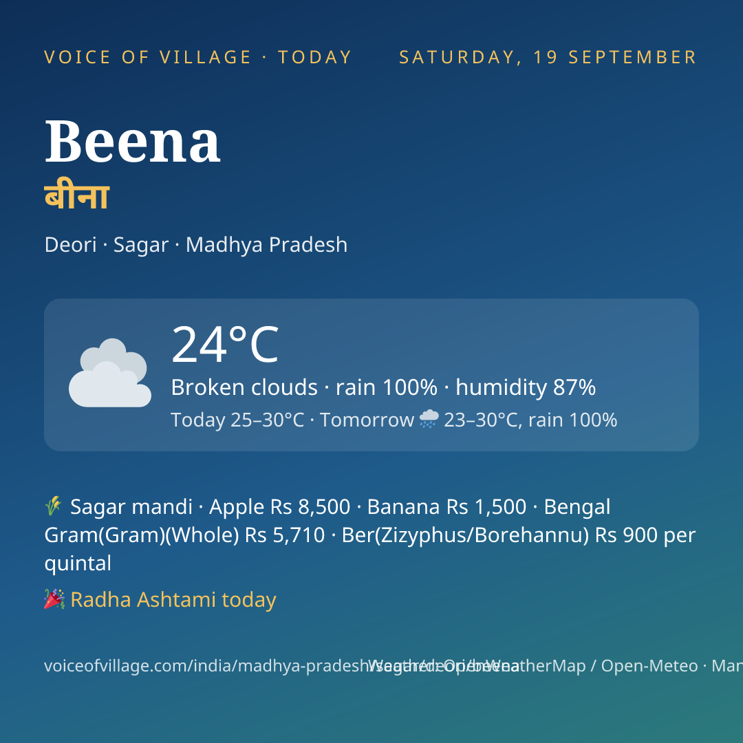 Beena today