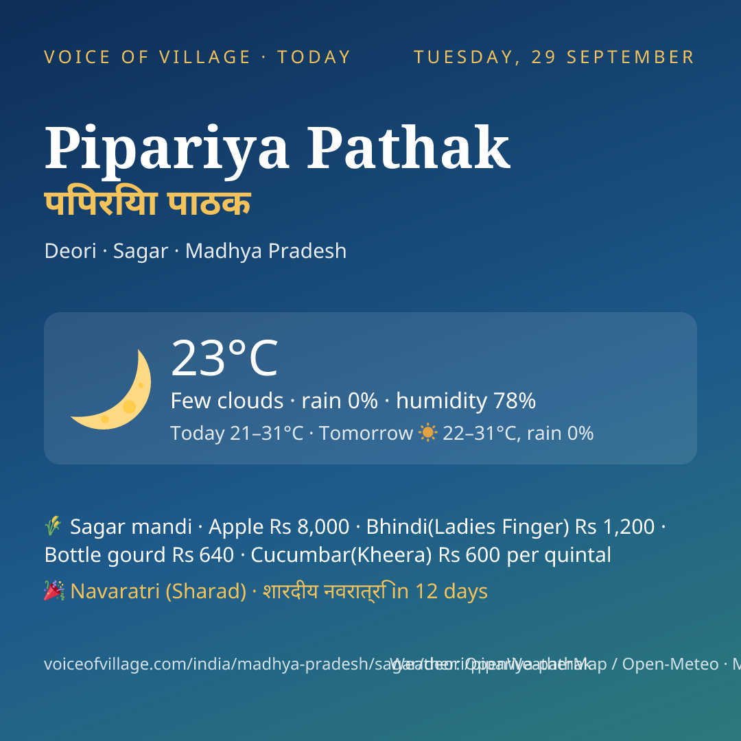 Pipariya Pathak today