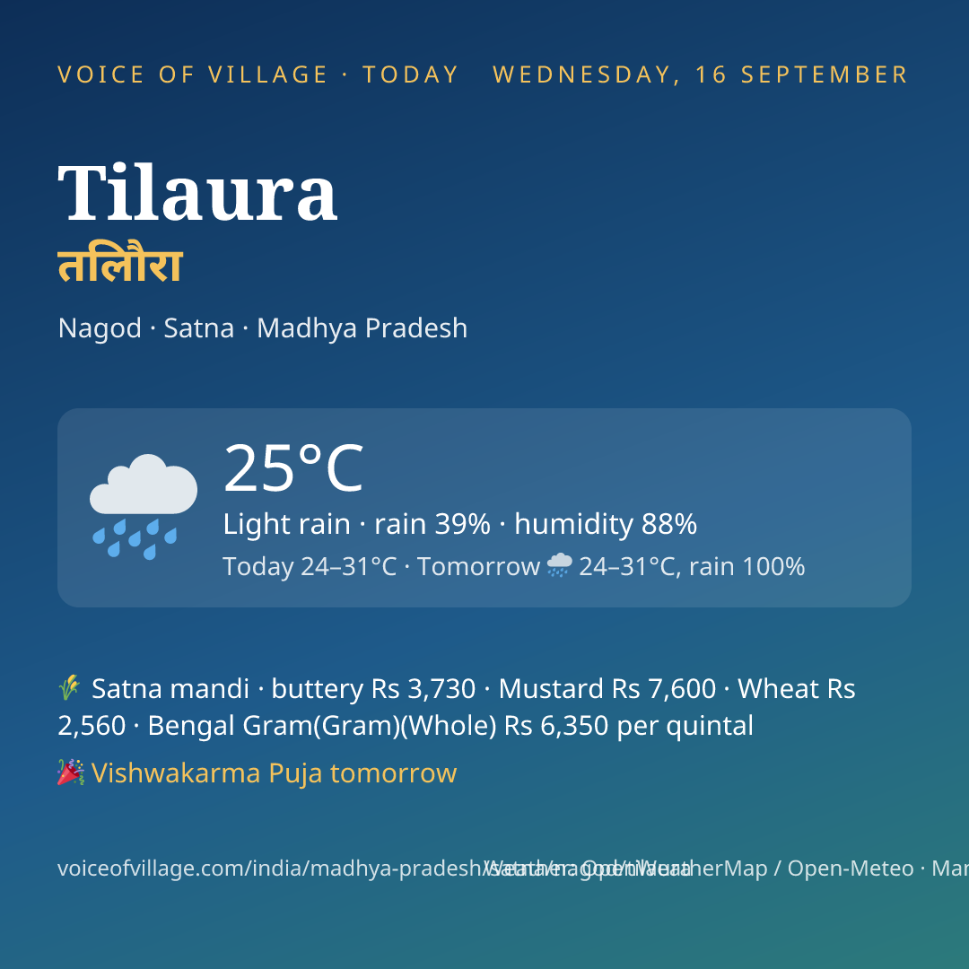 Tilaura today