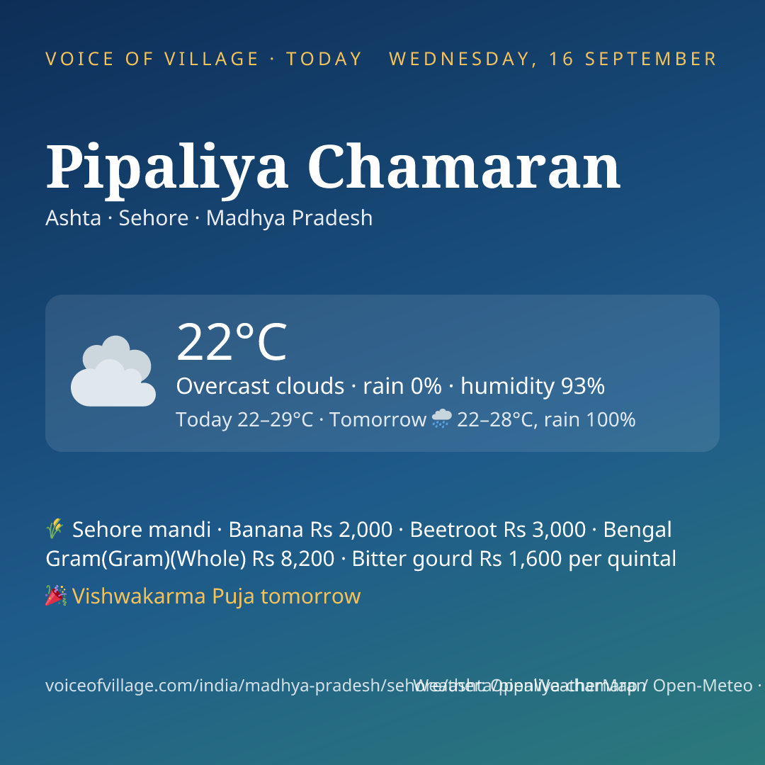 Pipaliya Chamaran today