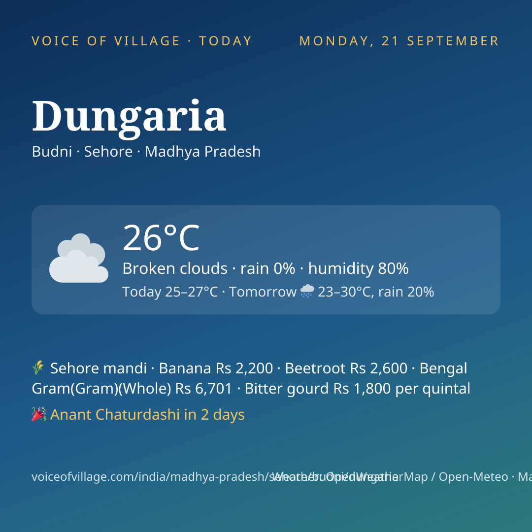 Dungaria today
