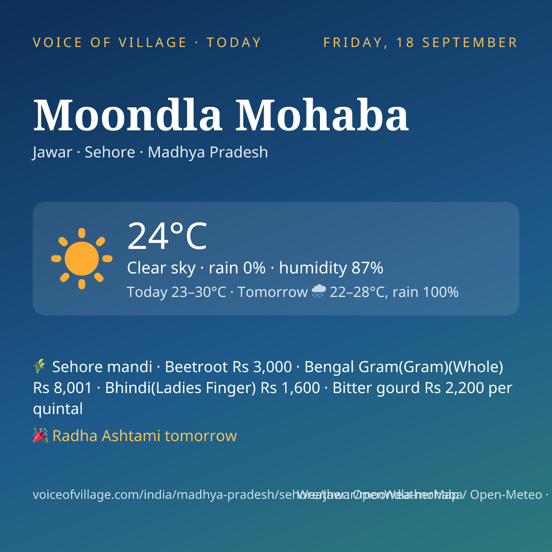 Moondla Mohaba today