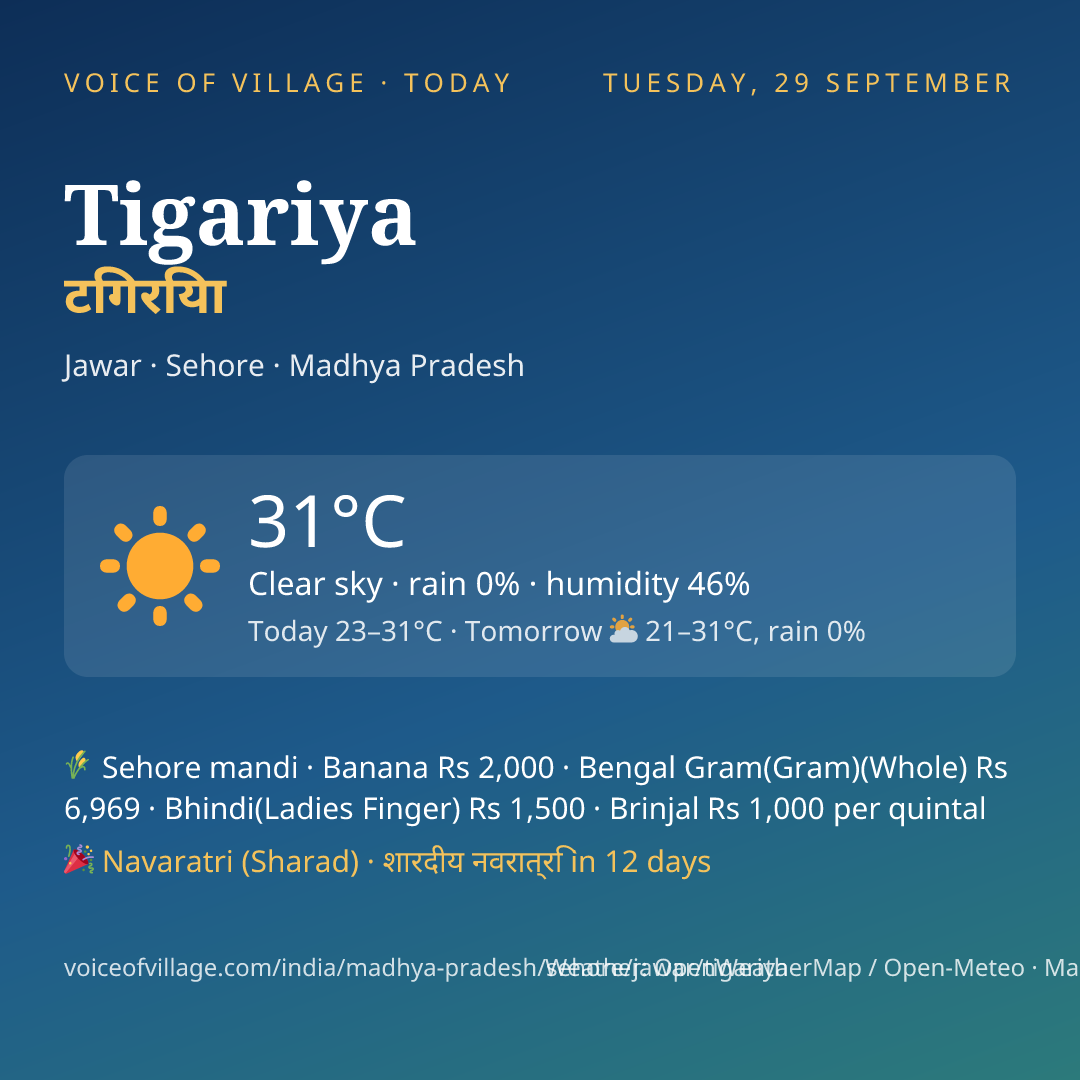 Tigariya today