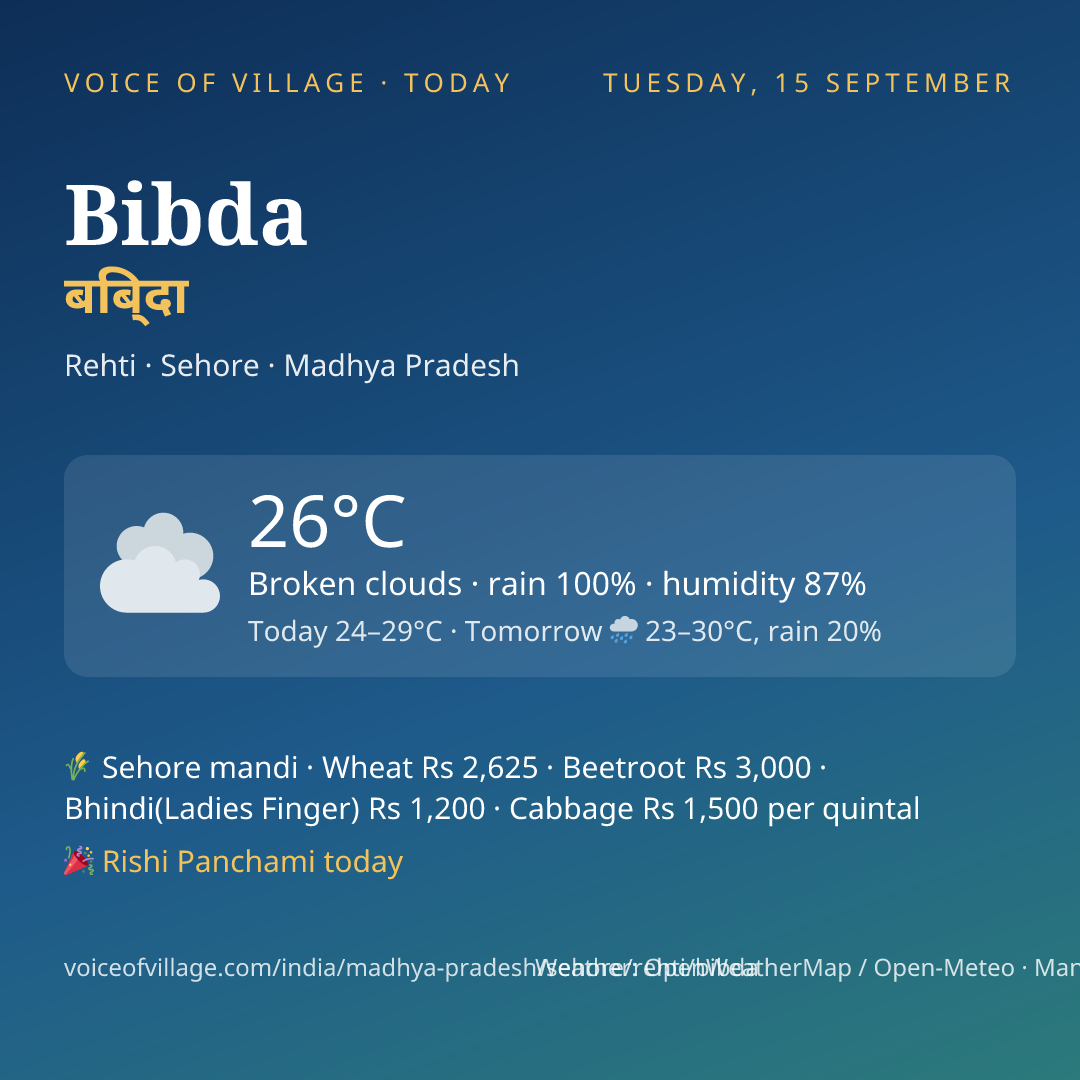 Bibda today