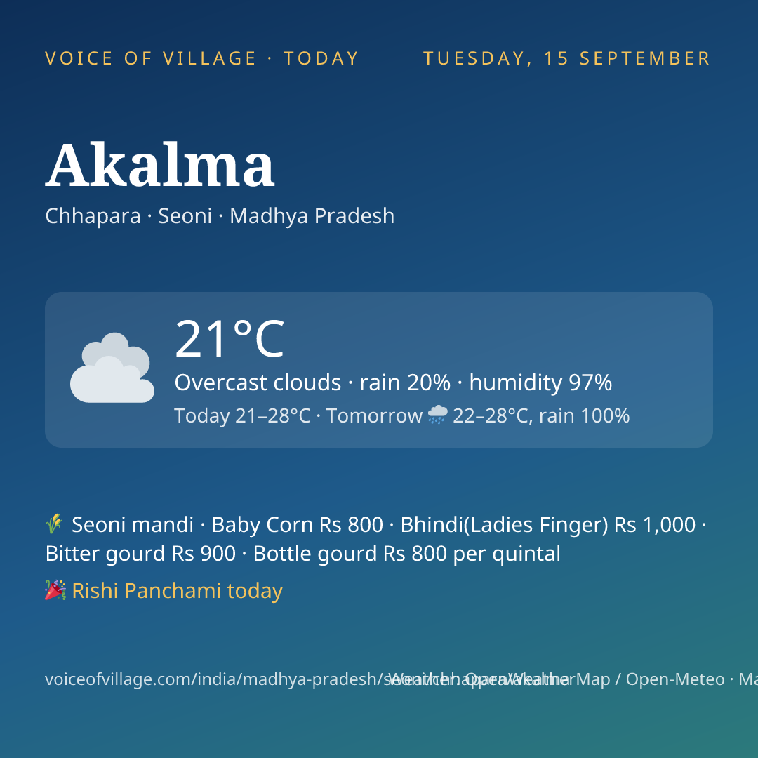 Akalma today