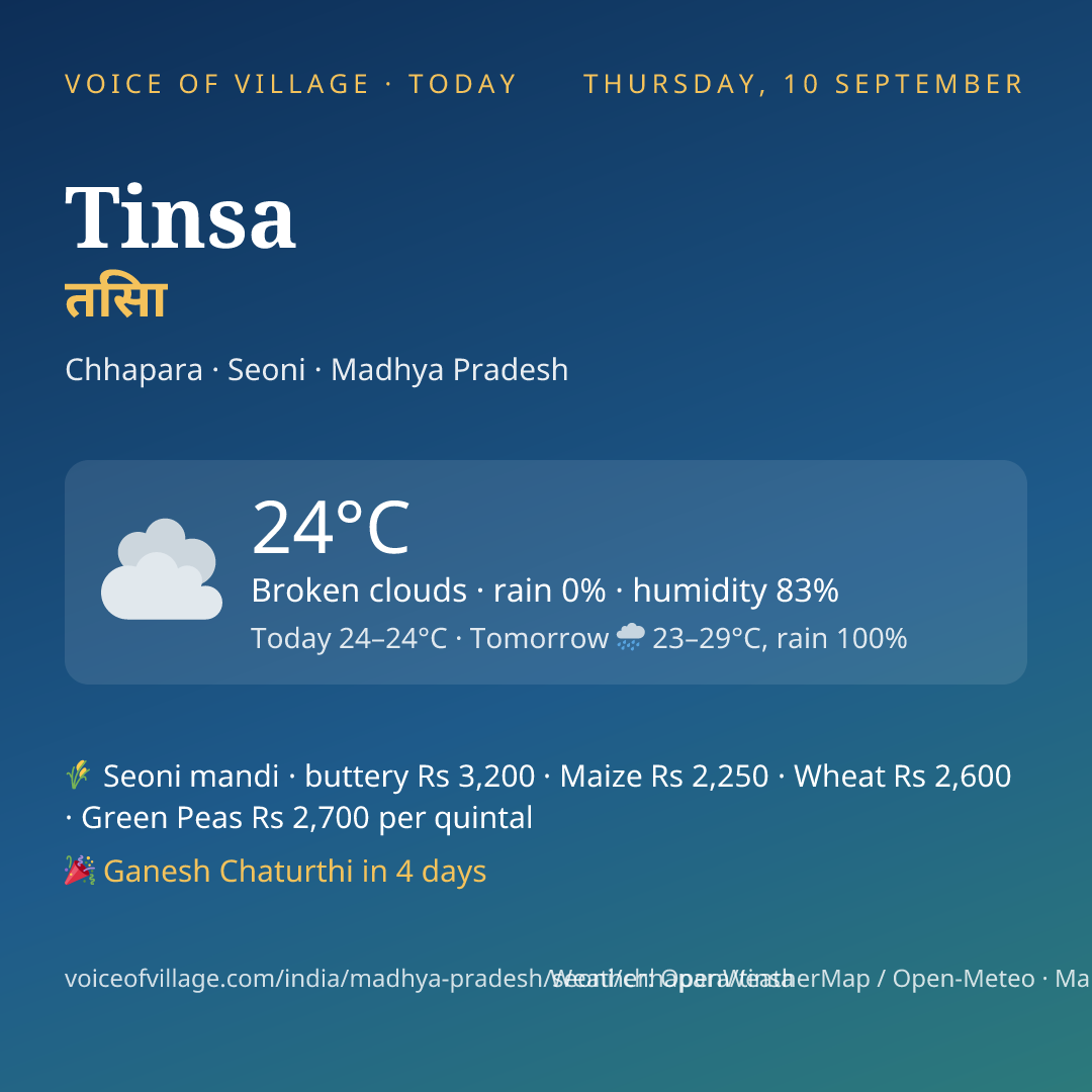 Tinsa today