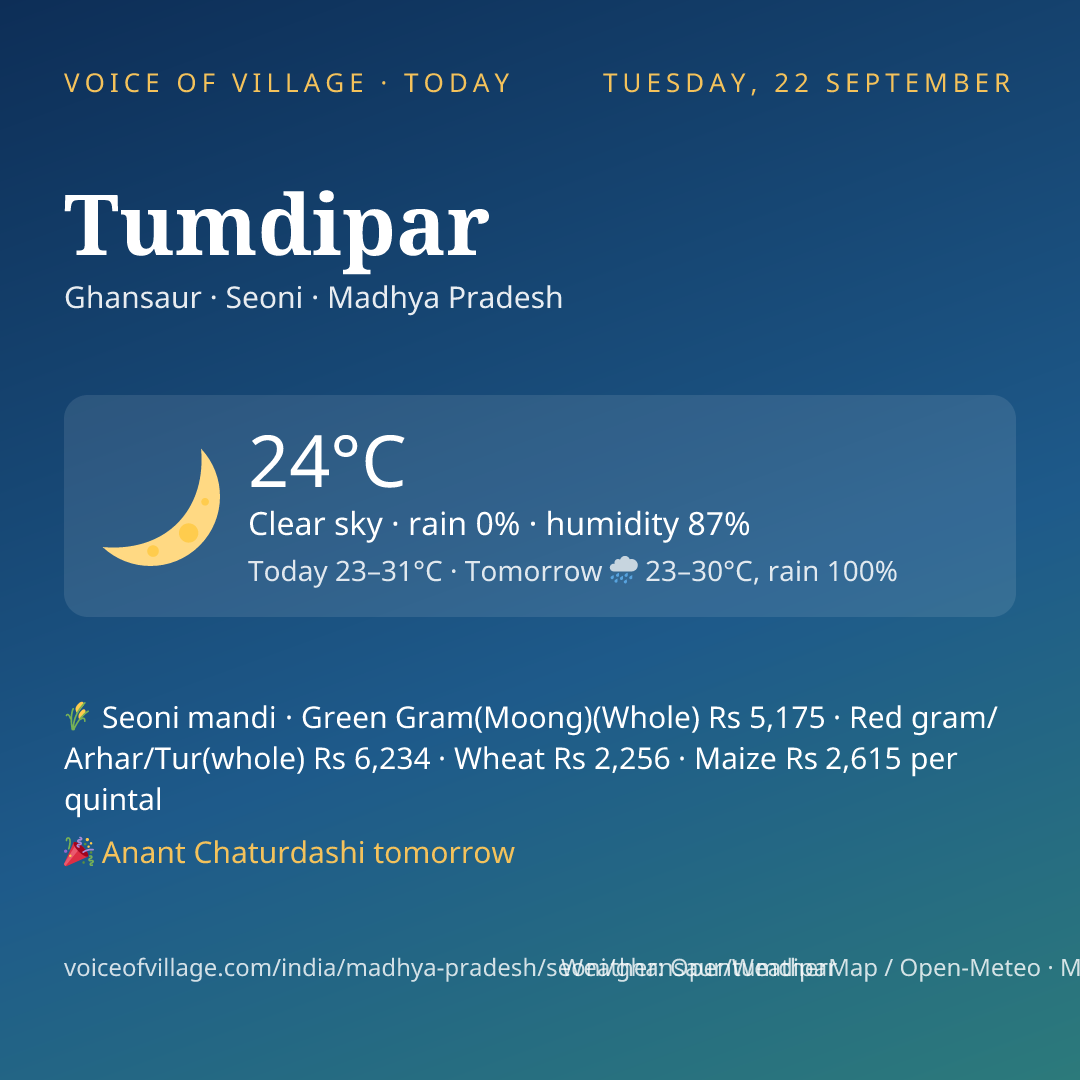 Tumdipar today