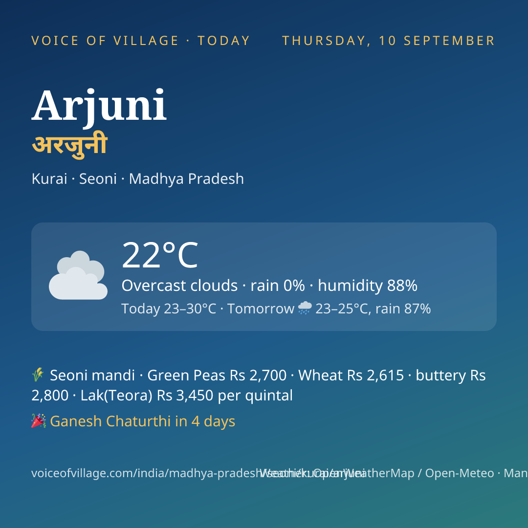 Arjuni today