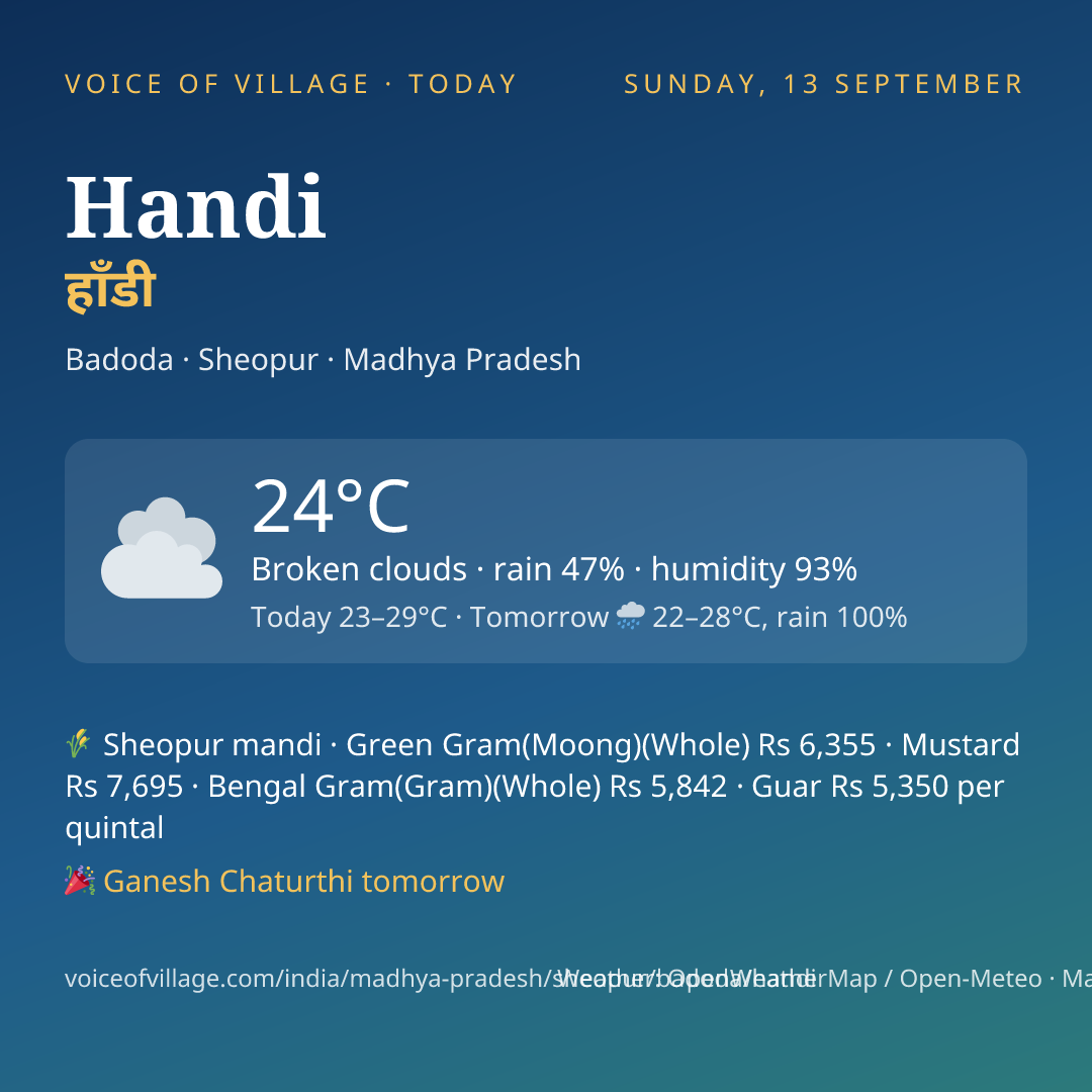 Handi today