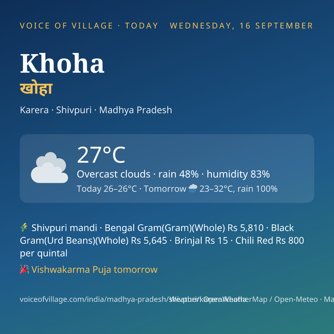 Khoha today