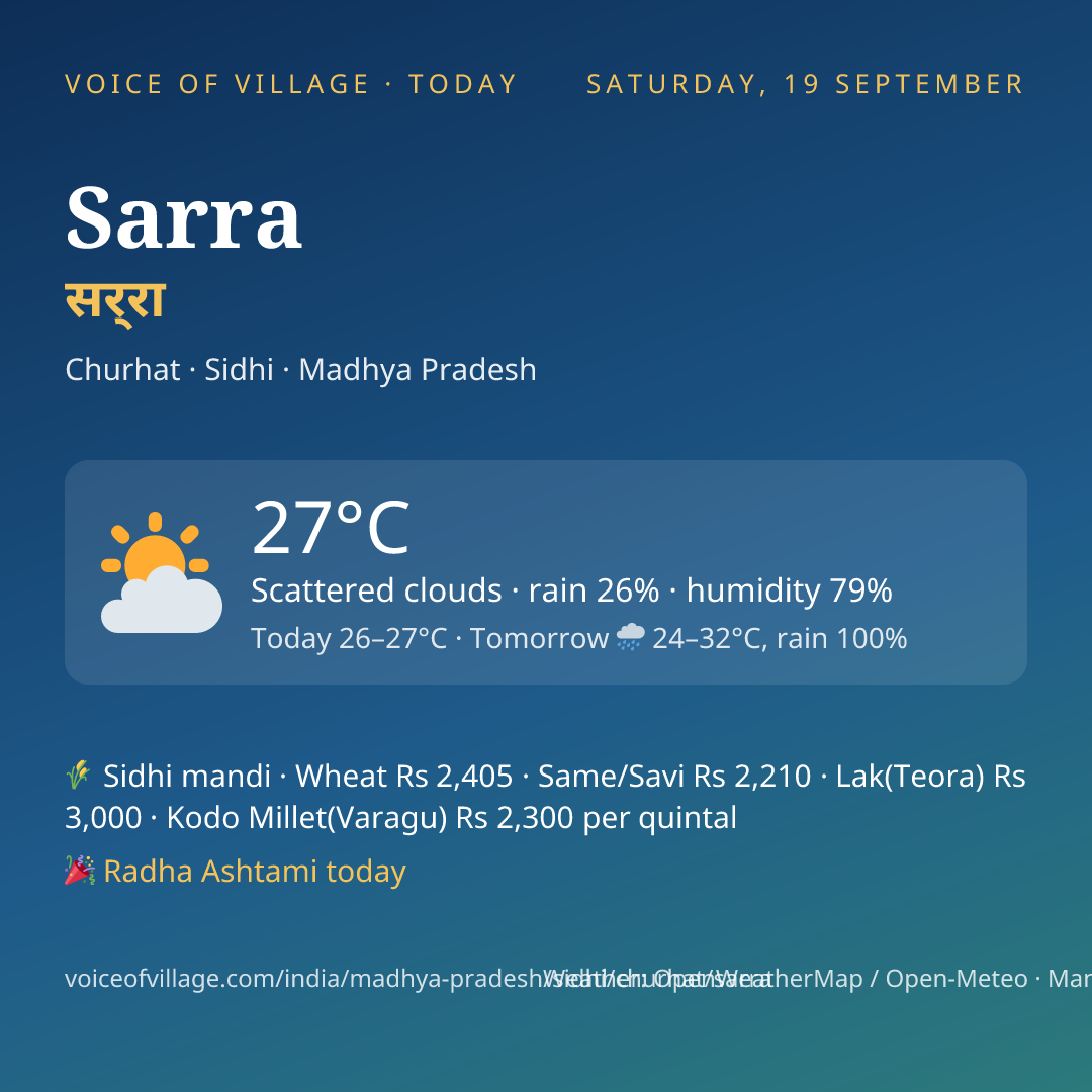 Sarra today