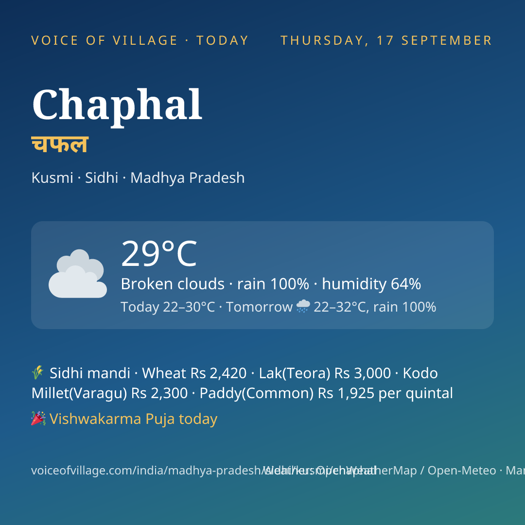 Chaphal today