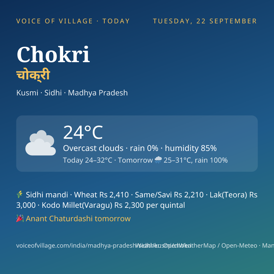 Chokri today