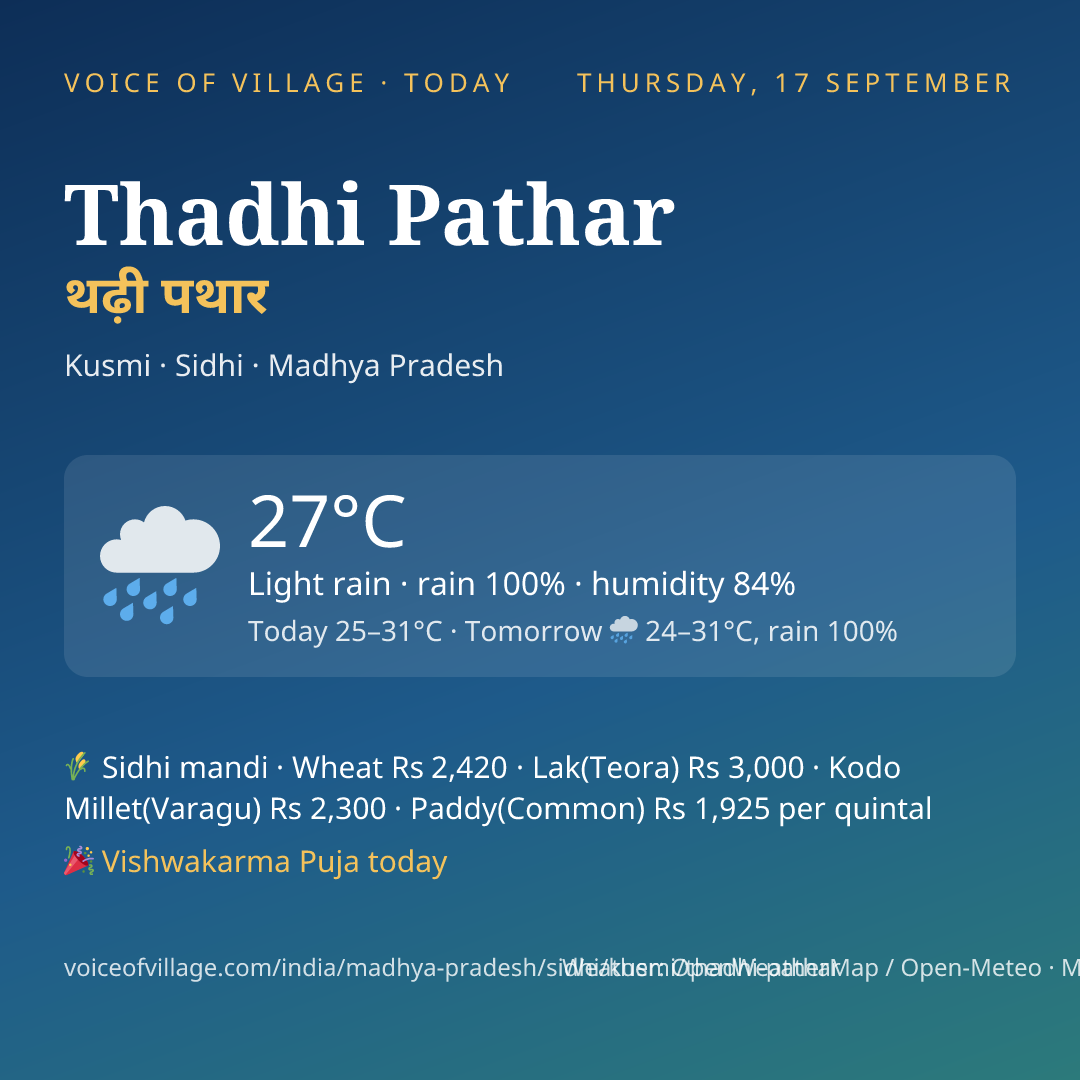 Thadhi Pathar today