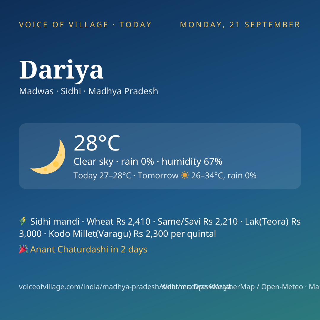 Dariya today