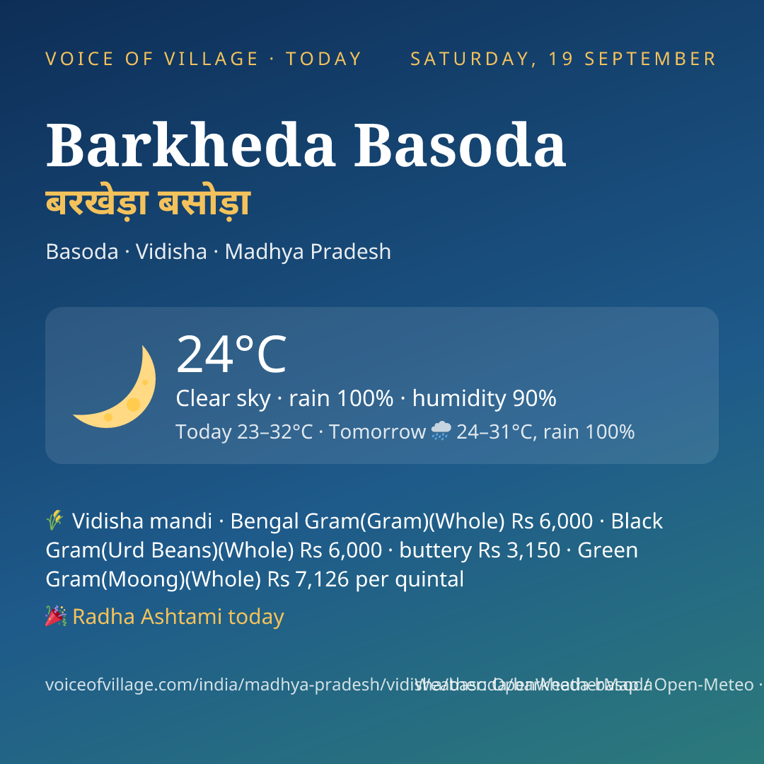 Barkheda Basoda today