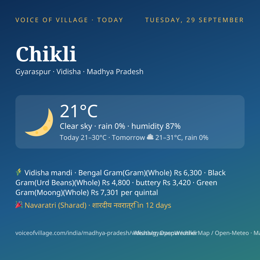 Chikli today