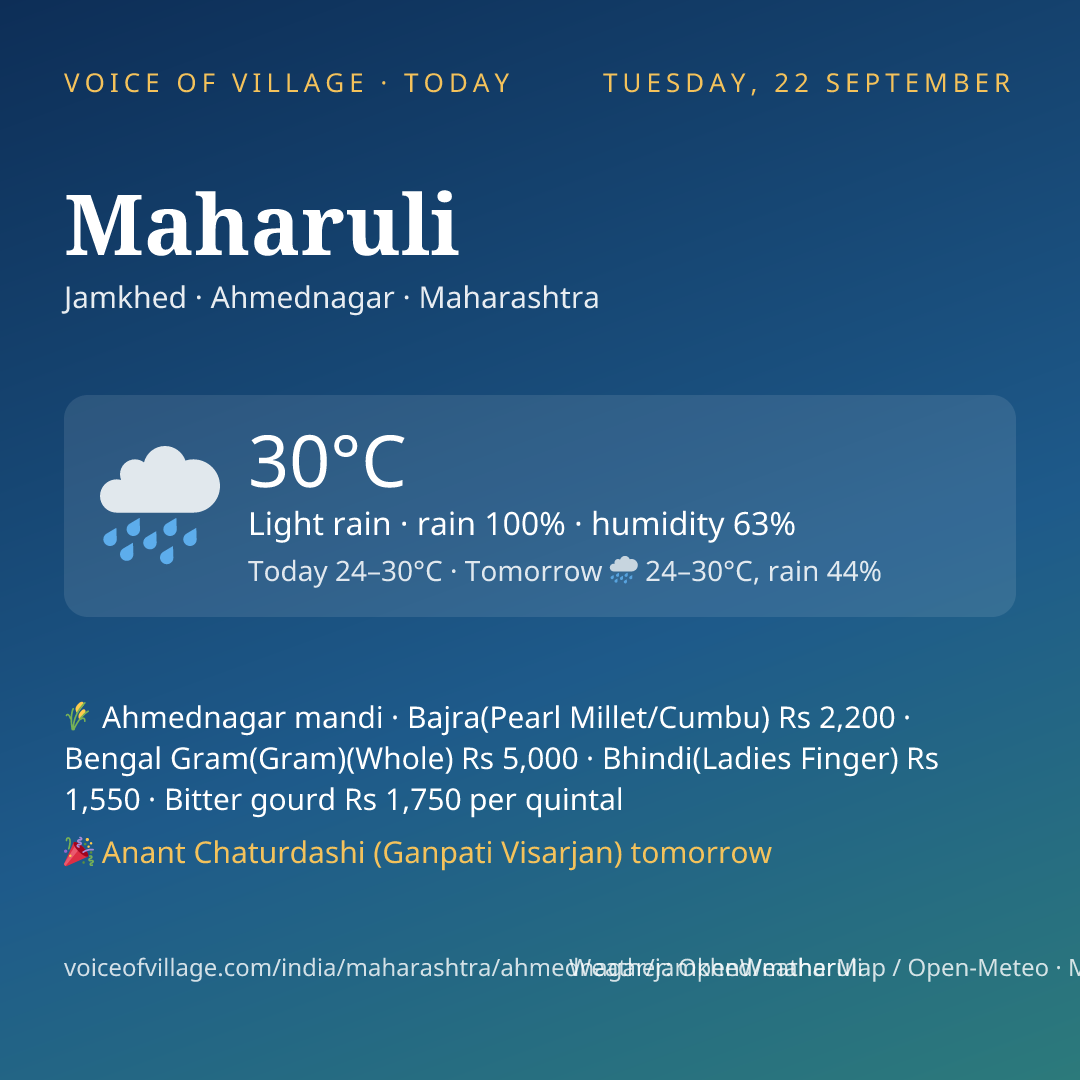 Maharuli today