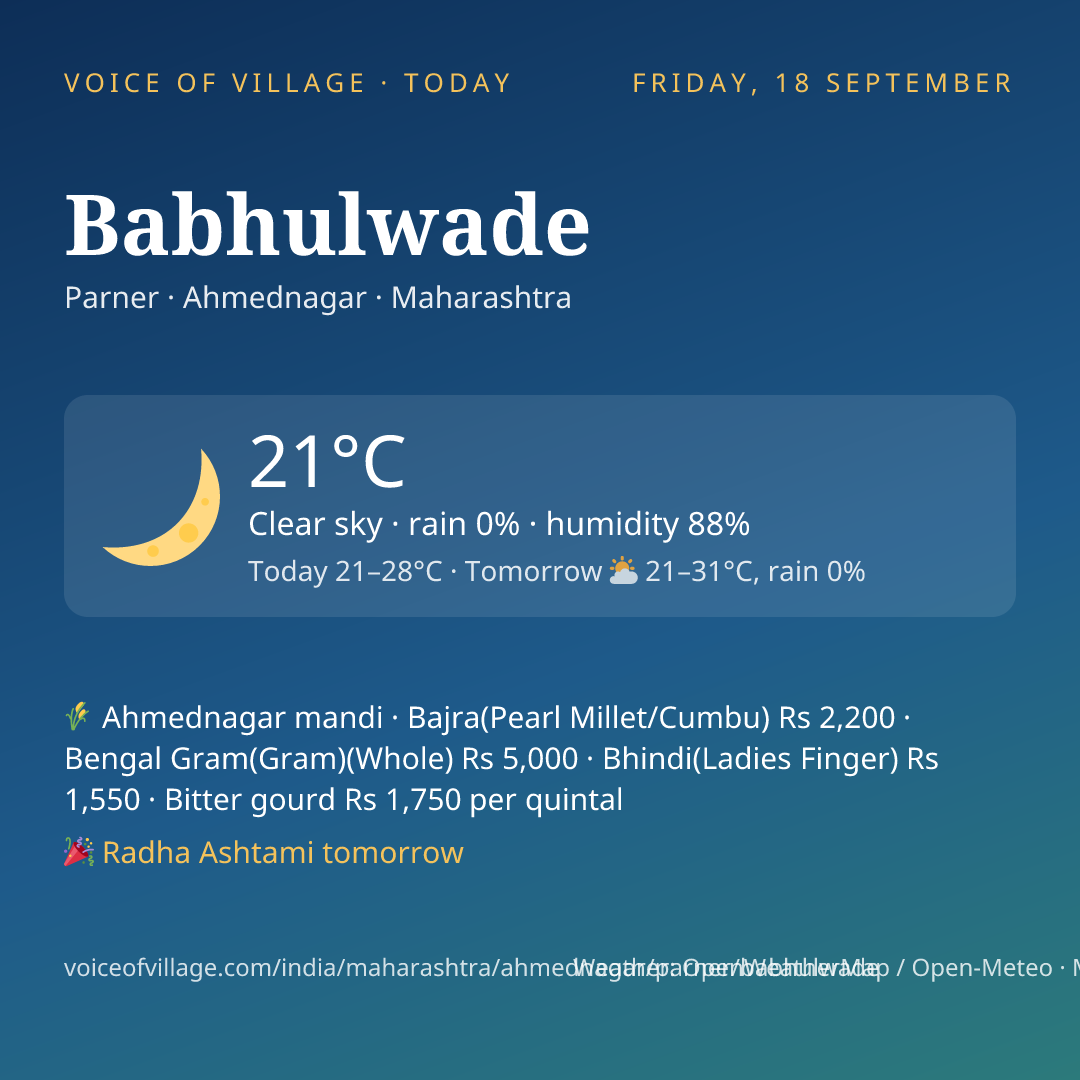 Babhulwade today