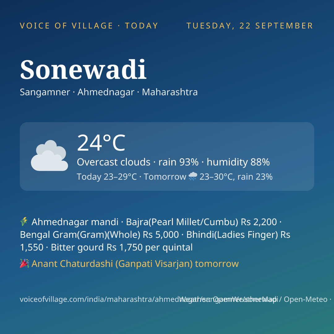 Sonewadi today