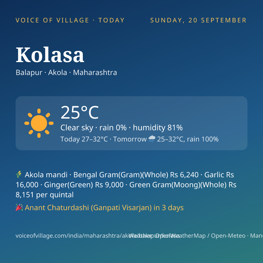 Kolasa today