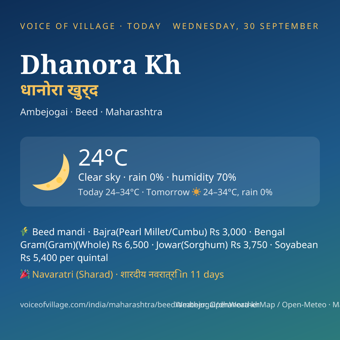 Dhanora Kh today