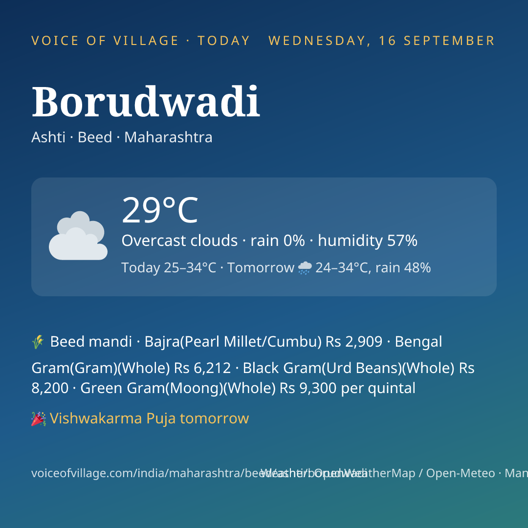 Borudwadi today