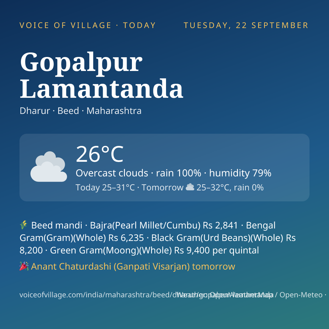 Gopalpur Lamantanda today