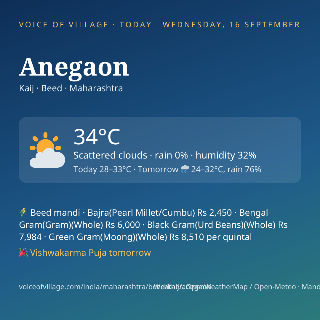 Anegaon today
