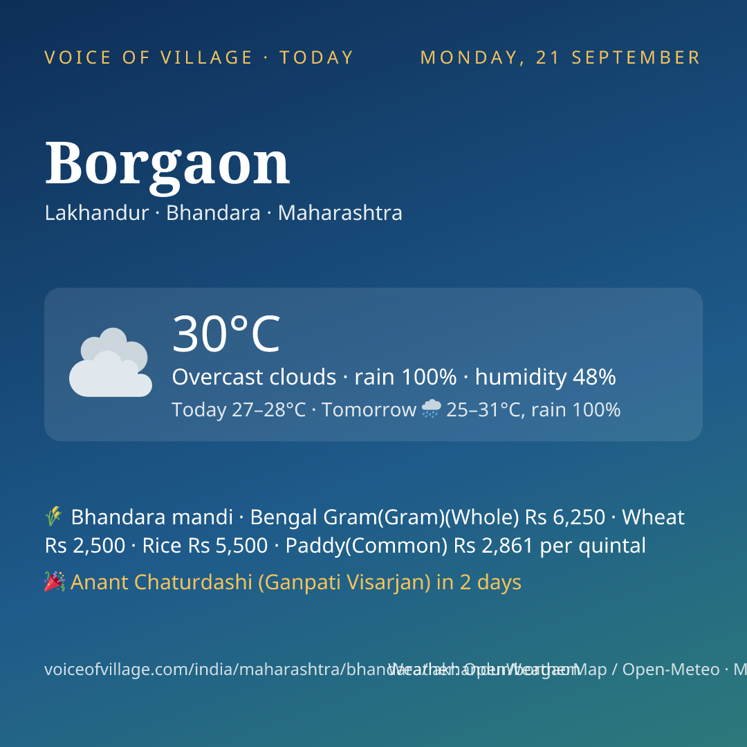 Borgaon today