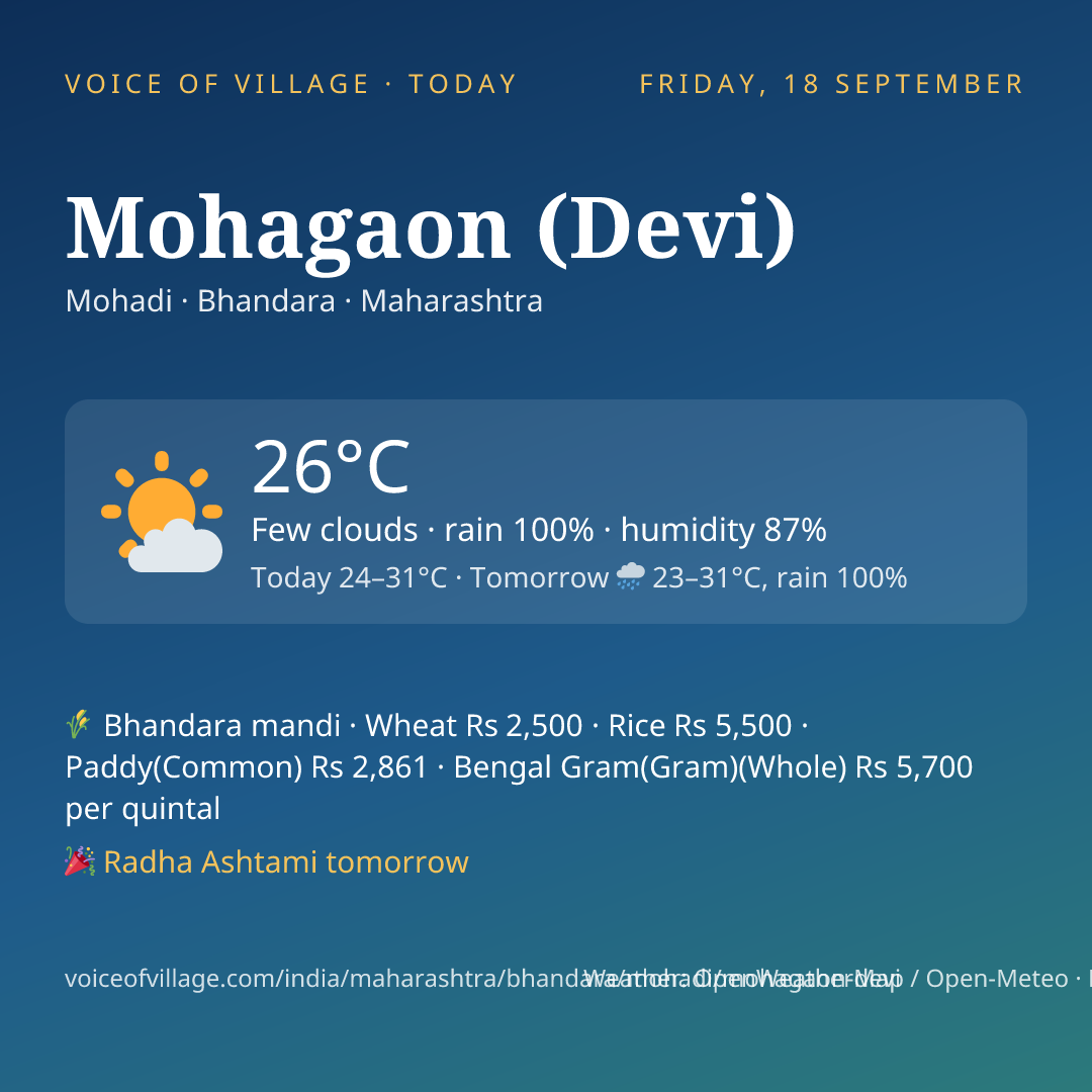 Mohagaon (Devi) today
