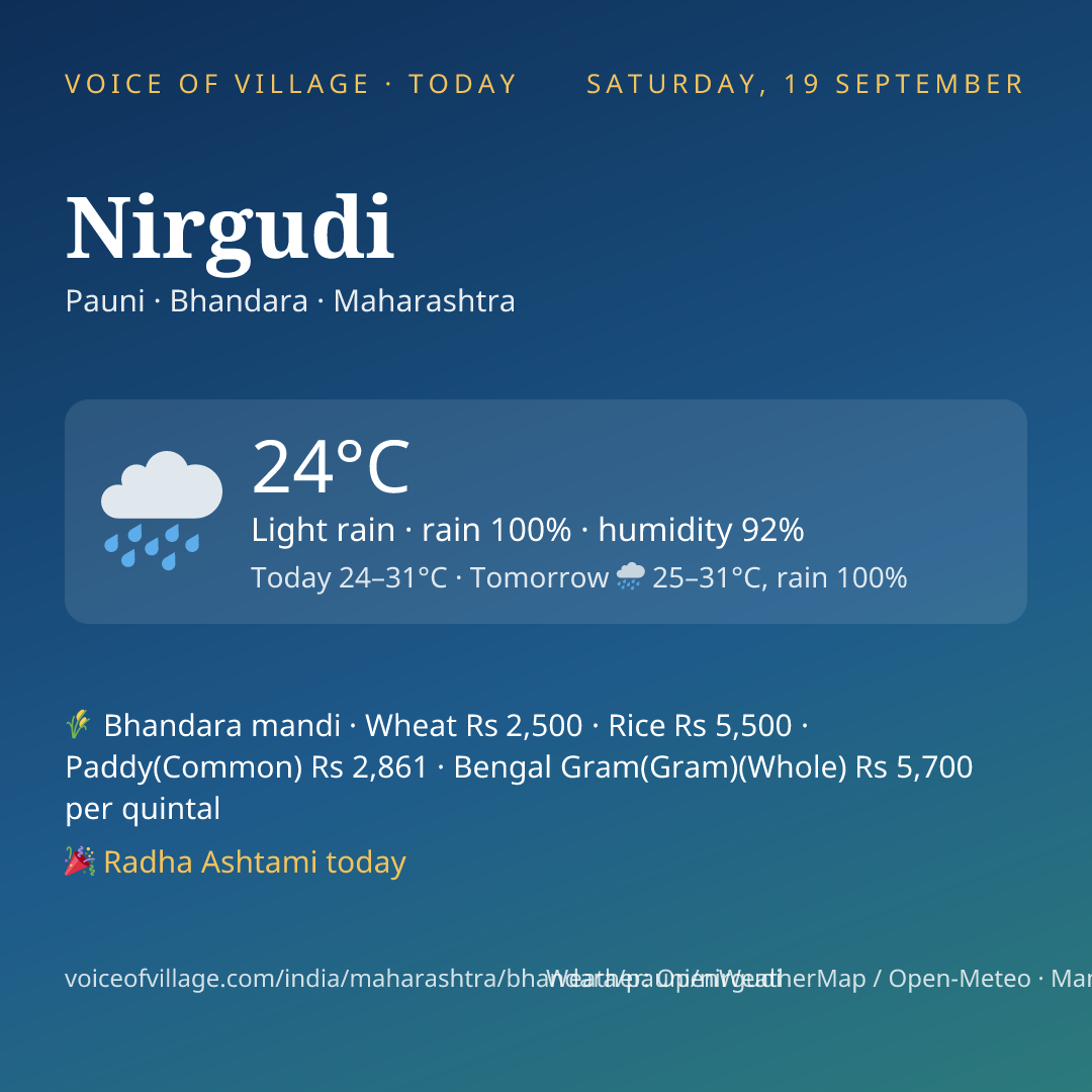 Nirgudi today