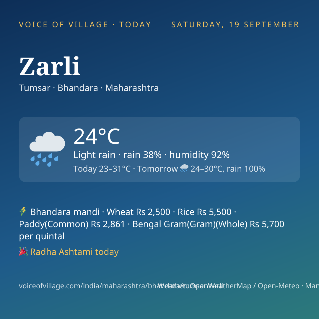 Zarli today