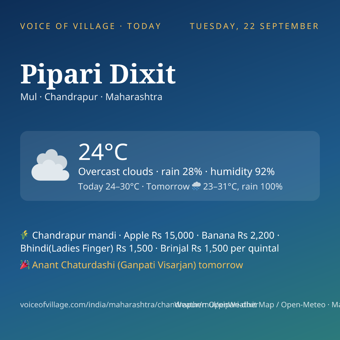 Pipari Dixit today