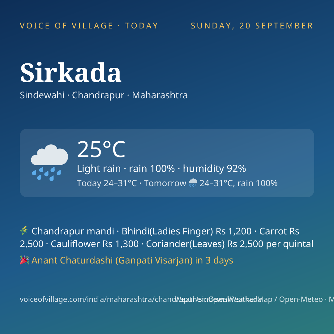 Sirkada today