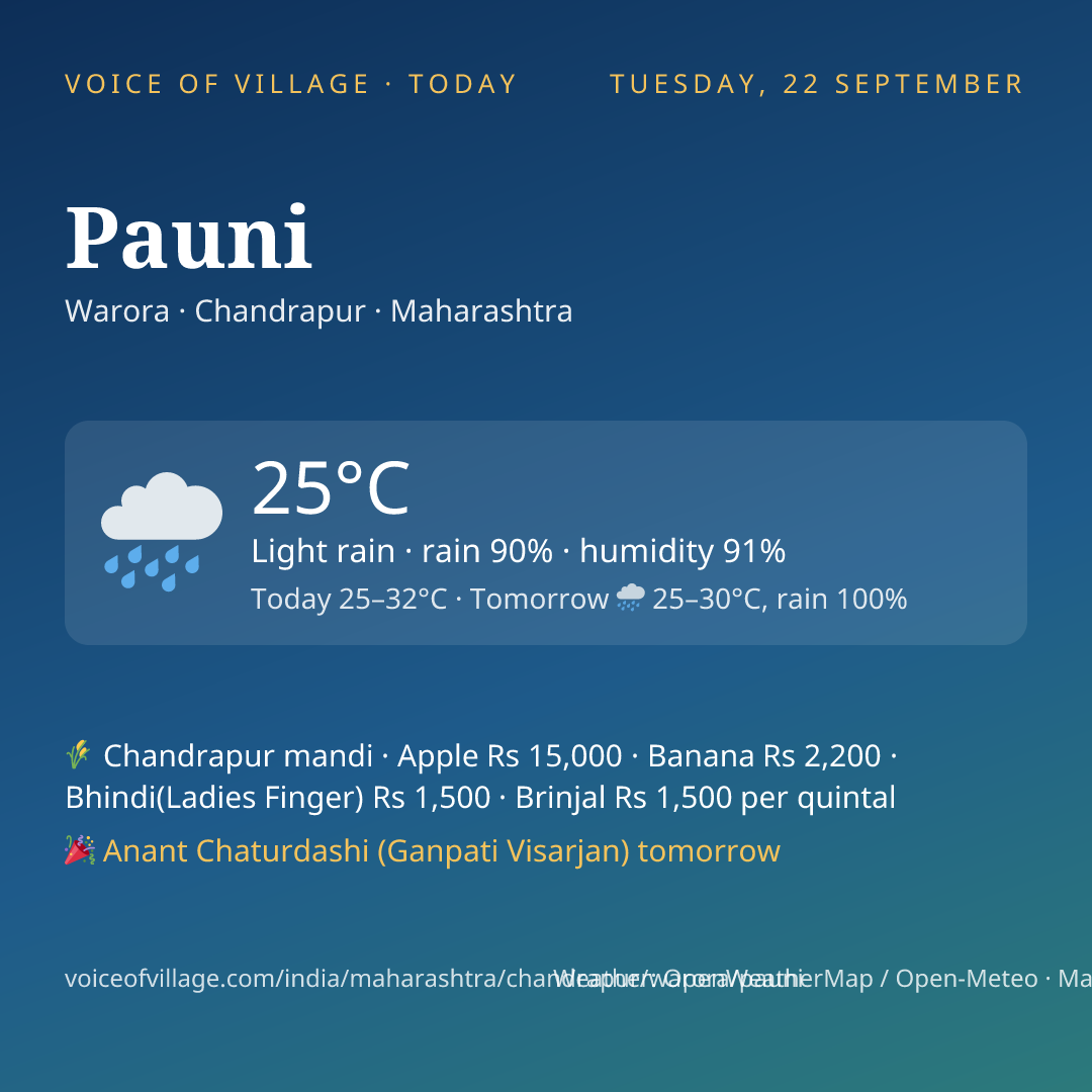 Pauni today