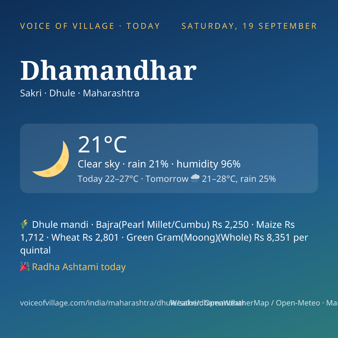 Dhamandhar today