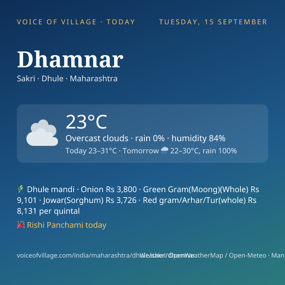 Dhamnar today
